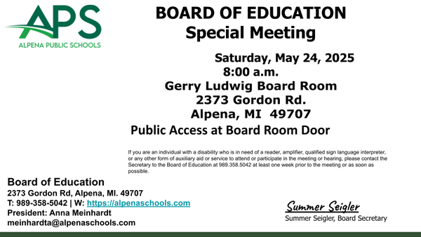 APS Special Board Meeting 5 24 25 8am